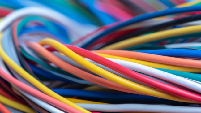 Multicolored electrical computer cable